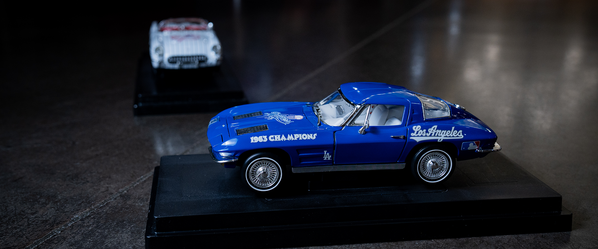 Los Angeles Dodgers and New York Yankees World Series Corvette Diecasts